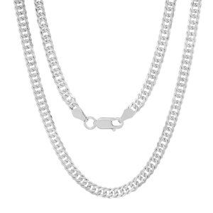 Silver/Gold 22" Miami Cuban Double Curb Chain - 925 Italy - Mens/Ladies/Unisex